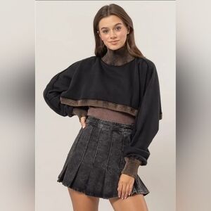 Cropped Turtleneck Sweater